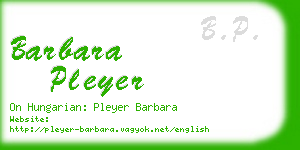 barbara pleyer business card
